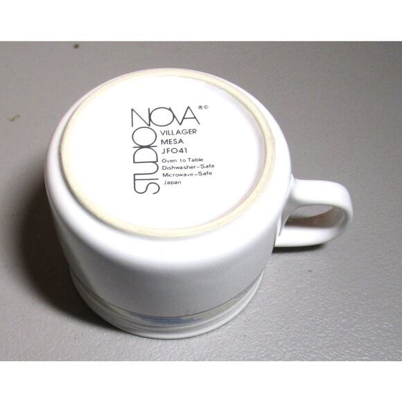 Studio Nova Coffee Cup and Saucer Set Villager Mesa Pattern Ceramic Vintage 1988 - Picture 6 of 6